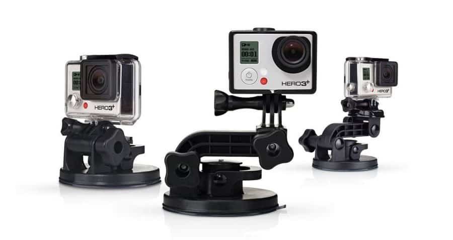 Met de zuignap zet je de GoPro eenvoudig vast aan gladde oppervlakken.